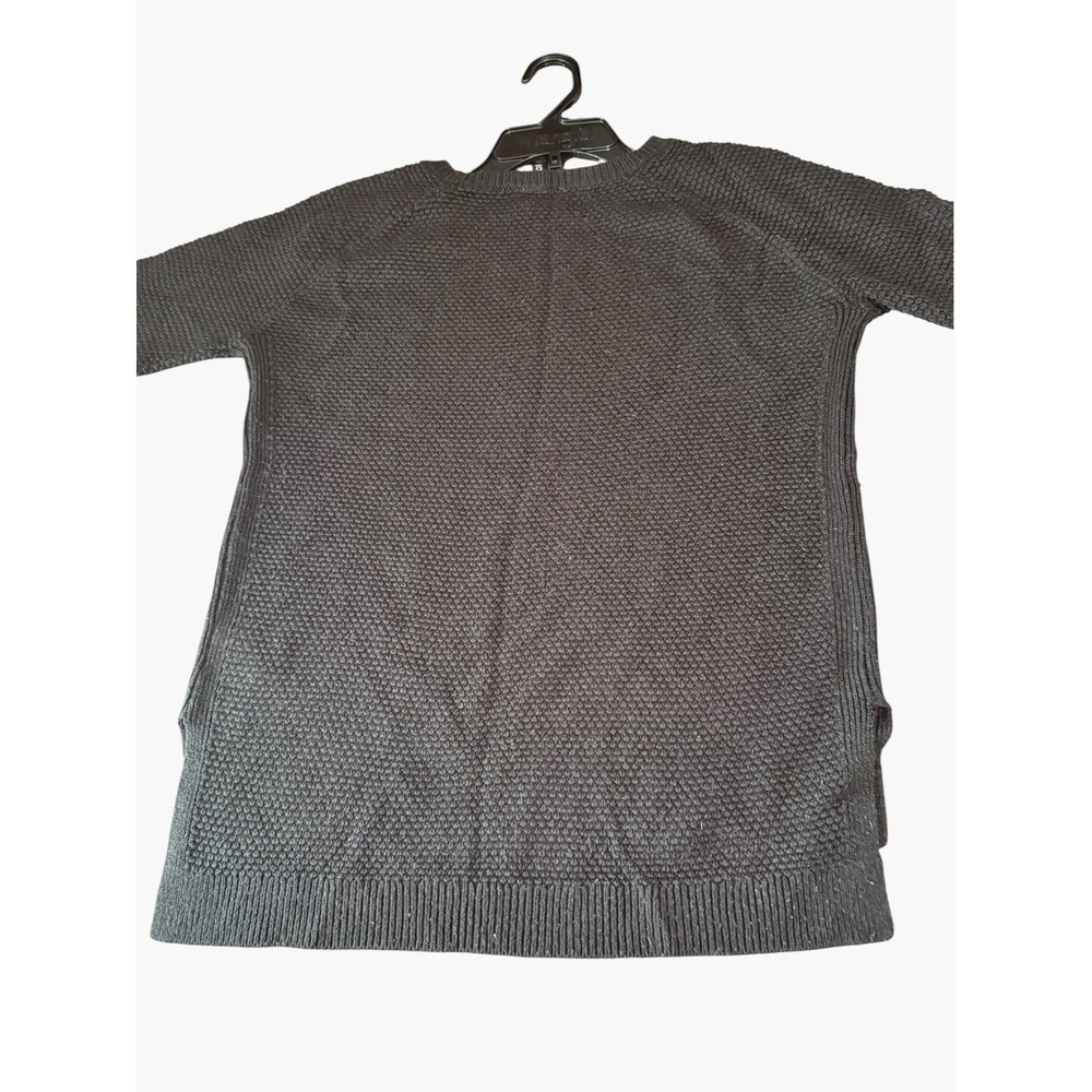 H&M Divided Mens Black Textured Knit Crewneck Sweater Size Small Pullover